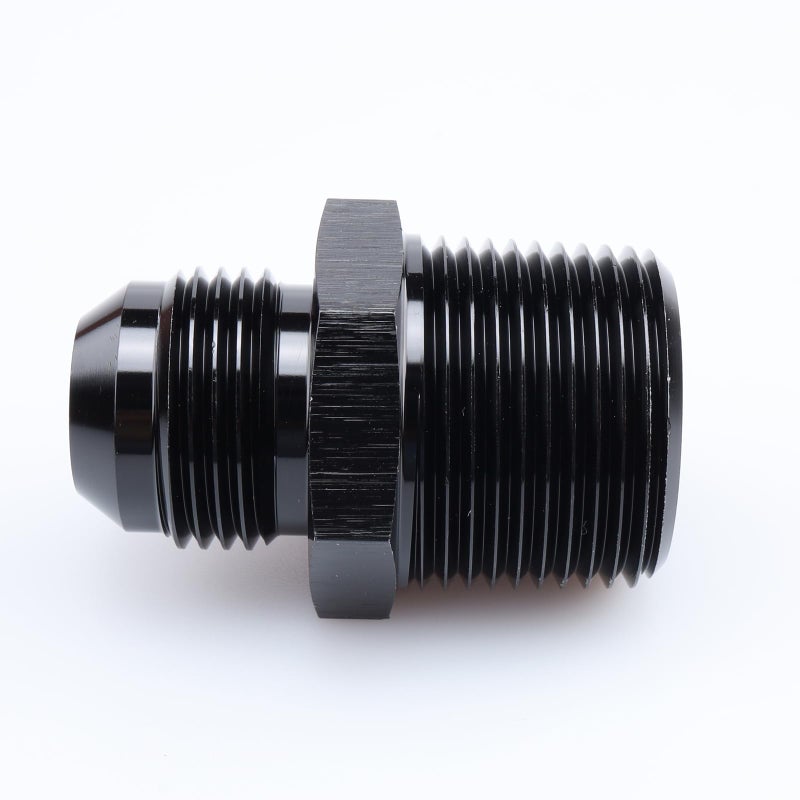 AC PERFORMANCE Male 1" NPT to -12 AN Flare Adapter Straight Aluminum Black - Image 2